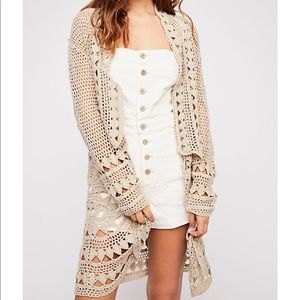 Crochet free people cardigan